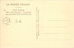 Opinión azul de la dimensión D Eze de la POSTAL de la VENDIMIA tomada del camino de la cornisa grande