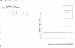 POSTAL MODERNA dimensión de Eze azul y del cabo Ferrat