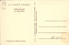 Dimensión de la POSTAL de la VENDIMIA del azul el pequeño valle D Eze