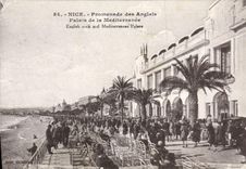 VINTAGE POSTCARD Nice Walk Of the English Palate Of the Mediterranean