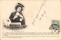 VINTAGE POSTCARD Justice Fantasy Lawyer Judges Woman