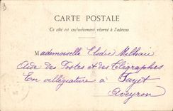 VINTAGE POSTCARD Justice Business Humbert Crawford Seen of the field of Celeyran Main entrance