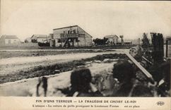 CPA Justice Fin d'une terreur La tragedie de Choisy le Roi L'attaque La voiture de paille protegeant lieutenant Fontan 