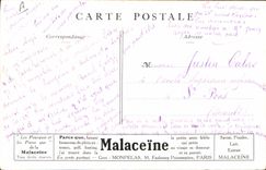 CPA Mode Femme Propos de pesage Publicite Malaceine