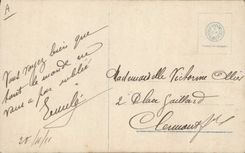 VINTAGE POSTCARD Mode Woman Caps Hairstyle Hat the divided skirt