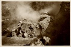 VINTAGE POSTCARD Volcan Napoli Pozzuoli will solfatara It