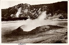 VINTAGE POSTCARD Volcano Napoli Sulfur spring