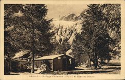 VINTAGE POSTCARD Alpinism Cezanne Refuge and White glacier