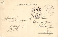 VINTAGE POSTCARD Winter sports Race of ski the jump