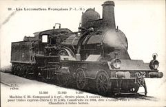 VINTAGE POSTCARD Train Engine Machine C 22