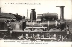 CPA Train Locomotive Machine 1276