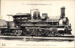 CPA Train Locomotive Machine de trains express Cie PLM