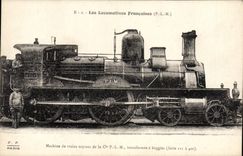 CPA Train Locomotive Machine de trains express de la Cie PLM
