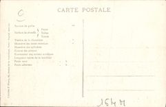 VINTAGE POSTCARD Train Engine Tender Machine 1066 Service of the operations of station