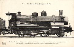 VINTAGE POSTCARD Train Engine Machine 1622