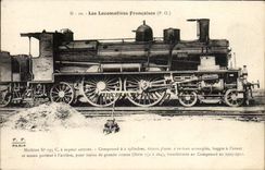 VINTAGE POSTCARD Train Engine Machine 193 a.c. vapor saturee