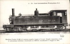 VINTAGE POSTCARD Train Engine Machine Tender B 699