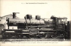 VINTAGE POSTCARD Train Engine Machine 3599