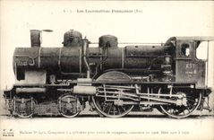 VINTAGE POSTCARD Train Engine Machine 2411
