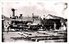 CPM Train Locomotive 160 Huningue Serie 158 a 173 de la Compagnie de l'Est Charbonnier 