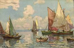 CPA Bateau Voilier Barques de la Mediterranee