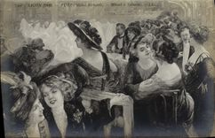 VINTAGE POSTCARD Salon 1909 Putz Michel Richard Minuit has Tabarin