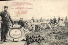 VINTAGE POSTCARD artillery Militaria 9th