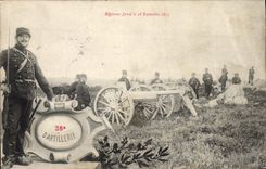 CPA Militaria 38eme d'artillerie Canon 