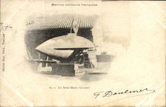 VINTAGE POSTCARD Underwater Warship Goubet