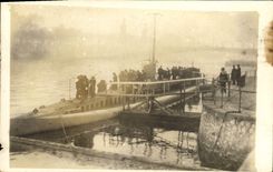 CARTE PHOTO Bateau de guerre Sous-marin 