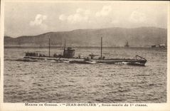 VINTAGE POSTCARD Warship Jean Underwater Carrier of 1st class