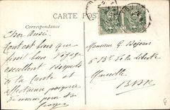 VINTAGE POSTCARD Warship the catastrophe of Iena Mr. Thomson on the spot of the disaster