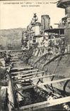 CPA Bateau de guerre La catastrophe du Iena L'Iena vu par tribord apres la catastrophe 