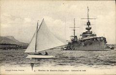 VINTAGE POSTCARD Warship Armours in roads