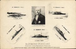 CPA Bateau de guerre Raymond Poincare Condorcet Voltaire Mirabeau Danton 