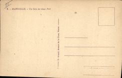 CPA Bateau de guerre Marseille Un coin du vieux port 