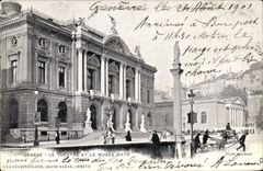 CPA Geneve Le theatre et le musee Rath 