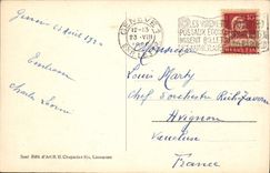 VINTAGE POSTCARD Geneva the new place the theater and the academy