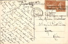 VINTAGE POSTCARD the large theater Le Havre