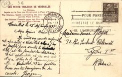 VINTAGE POSTCARD Small Tables Of Versailles the Castle