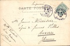 VINTAGE POSTCARD Abbeville Court of the town hall