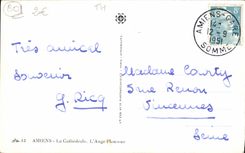 CPA Amiens Cathedrale L'Ange Pleureur