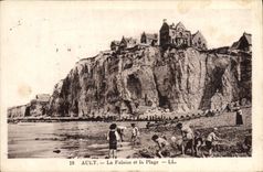 VINTAGE POSTCARD Ault the Cliff and the Beach Children