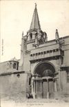 CPA Tarascon Portail de l'eglise Ste Marthe