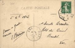 La prisión Melun de la POSTAL de la VENDIMIA señala la isla y la casa central