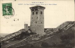 Valle de la prisión de la POSTAL de la VENDIMIA de la Mosa Givet la prisión vieja de la torre de Gregorio en el montaje de Heurs