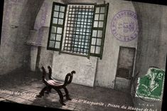 Alrededores de la prisión de la POSTAL de la VENDIMIA de la isla co de Cannes. Prisión de la margarita de la máscara del hierro