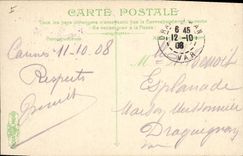 Alrededores de la prisión de la POSTAL de la VENDIMIA de la isla co de Cannes. Prisión de la margarita de la máscara del hierro