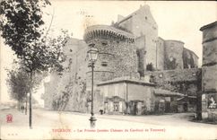 Castillo viejo de las prisiones de la prisión de Tournon de la POSTAL de la VENDIMIA del cardenal de Tournon