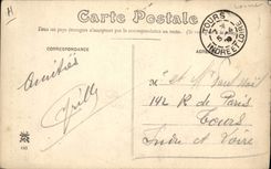 VINTAGE POSTCARD In the Sologne an original sign has Marcilly in the Villette Coiffeur Wig maker TOP